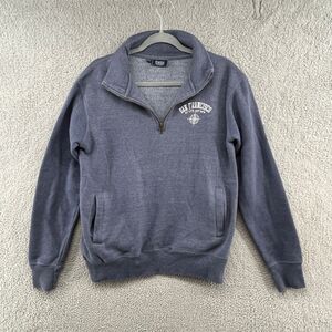 ocean beach sportswear san francisco quarter zip pullover sweatshirt pockets